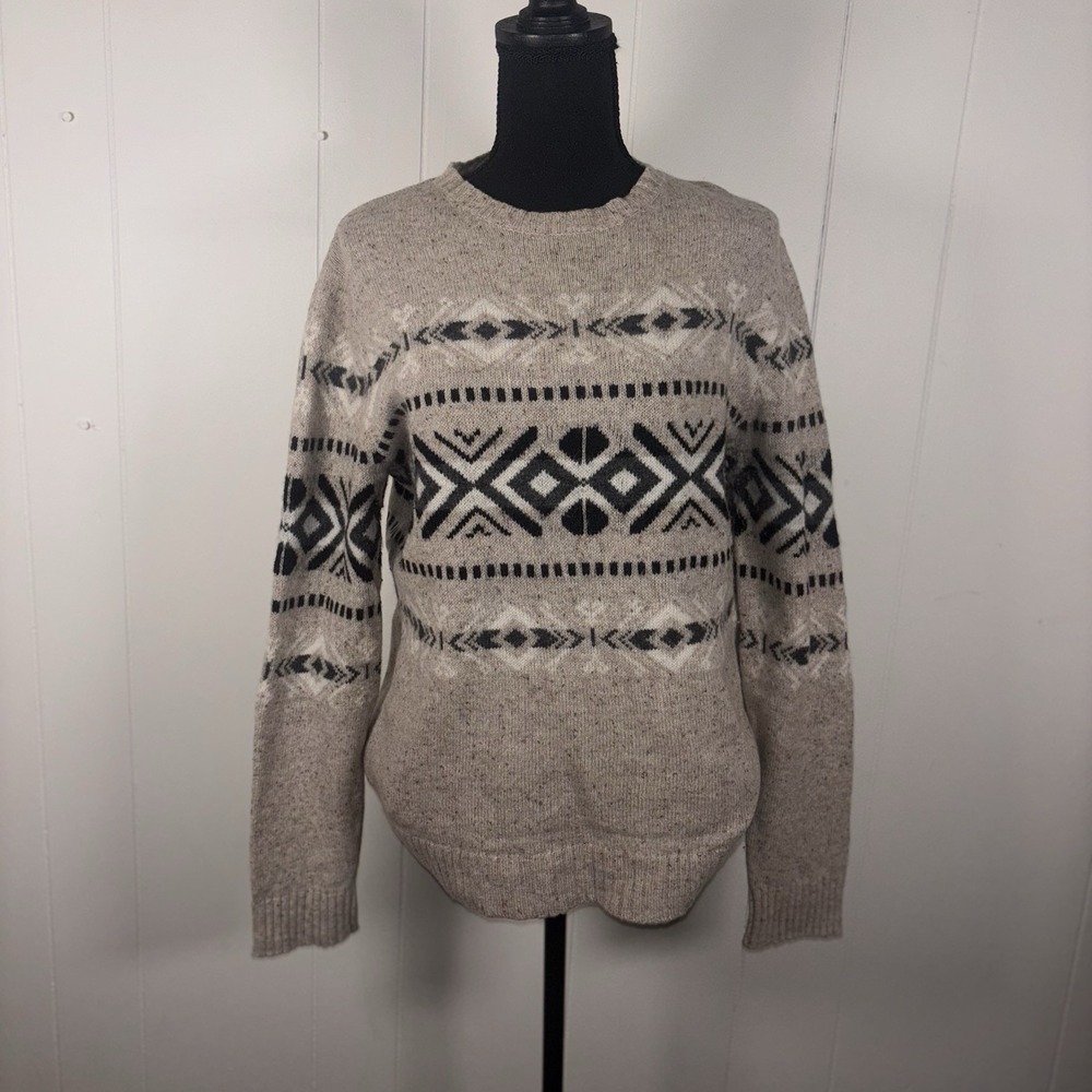 gant fair isle sweater wool linen‎ yak Medium